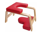 Stand Yoga Chair Wood Headstand Bench Inversion Exercise Inverted Stool - Red