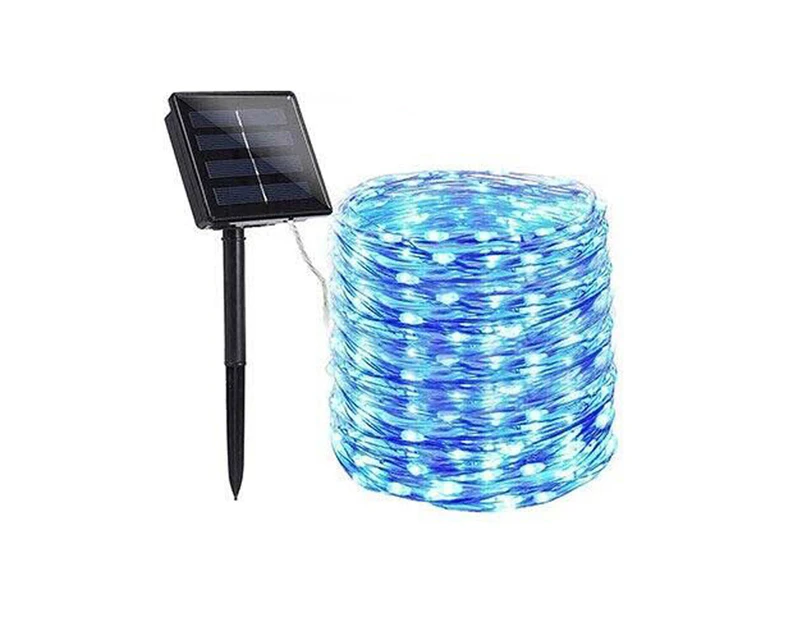 Blue outdoor solar 2024 string lights