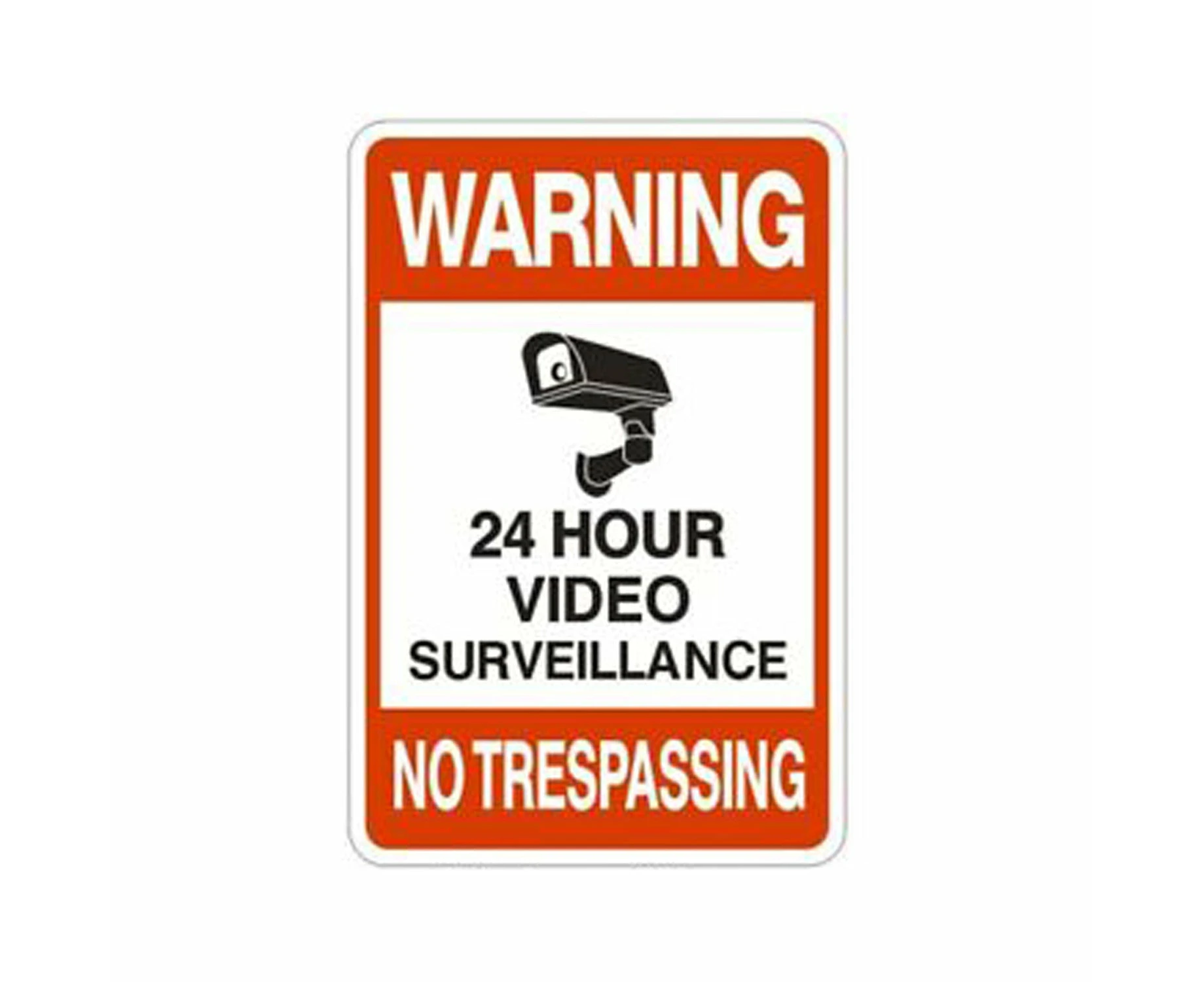 Metal Warning Sign Video Camera - Video Surveillance Signs