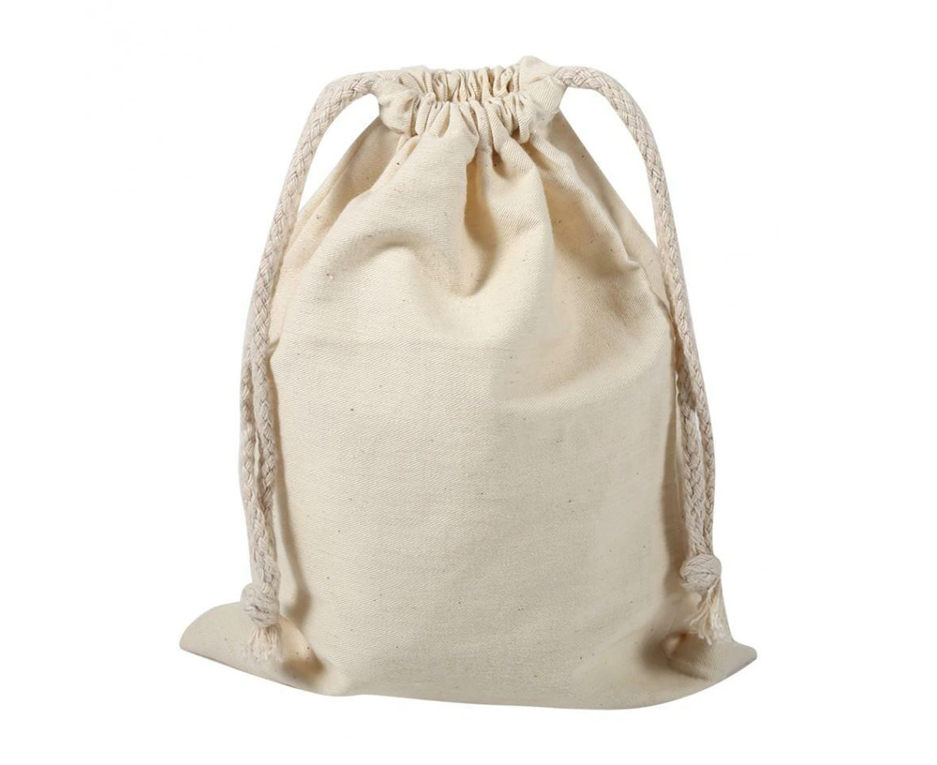 20Pcs 7 Sizes Drawstring Storage Bags Calico Bags Linen Tote Gift Bag