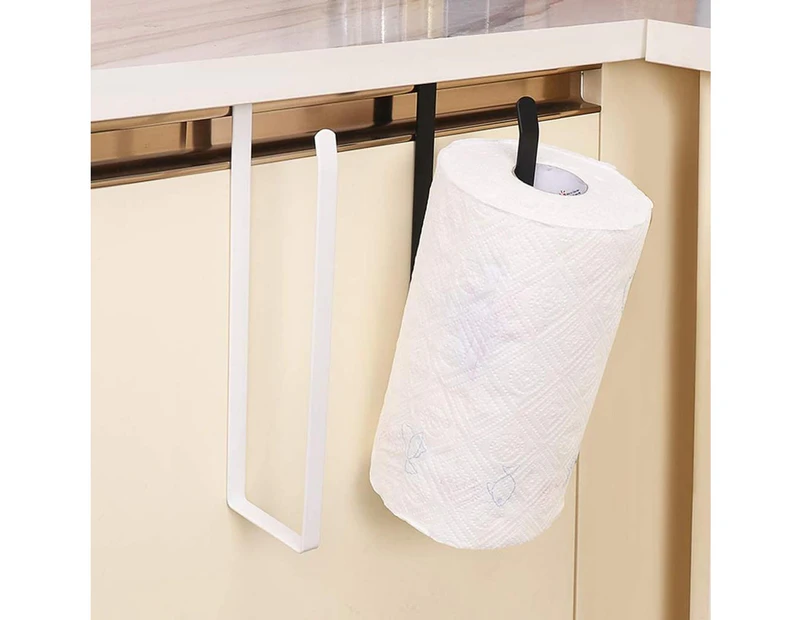 Black Flat Steel Tissue Holder，European-Style Kitchen Non-Punching Paper Towel Holder-, Black Flat Steel Paper Towel Holder
