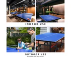 FitnessLab 18mm Top Table Tennis Table Kit Ping Pong Set Retractable Net Rack + 2 bats + 3 balls