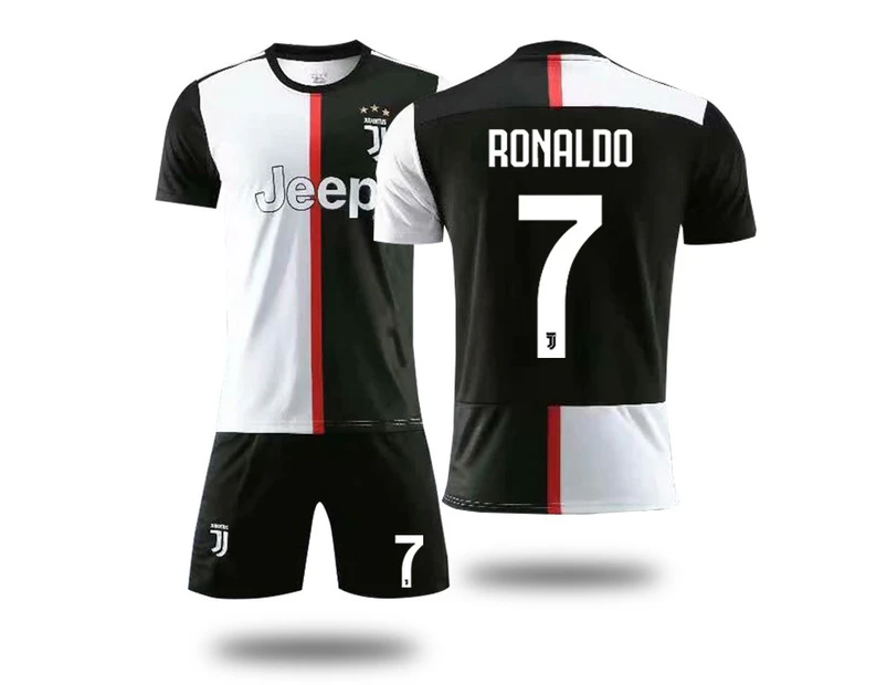 Juventus Jersey 2019-20 Cristiano Ronaldo #7 CR7 Home Soccer Jersey Kids Adult 3-Pieces Kits Catch.com.au