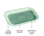 Creative personality modern household double layer drain tray - Green
