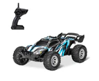 1 Set RC Car Toy with Lights Rechargeable Shock Proof Simulation Model Toy 1/32 Scale High Speed Drift Racing Remote Control Off-Road Car Boys Toy - Blue
