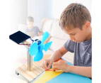 Bestjia DIY Fan Skills Training Educational Toy Model Kit Wooden Puzzle Kids DIY Science Toy for Children - 1 Set