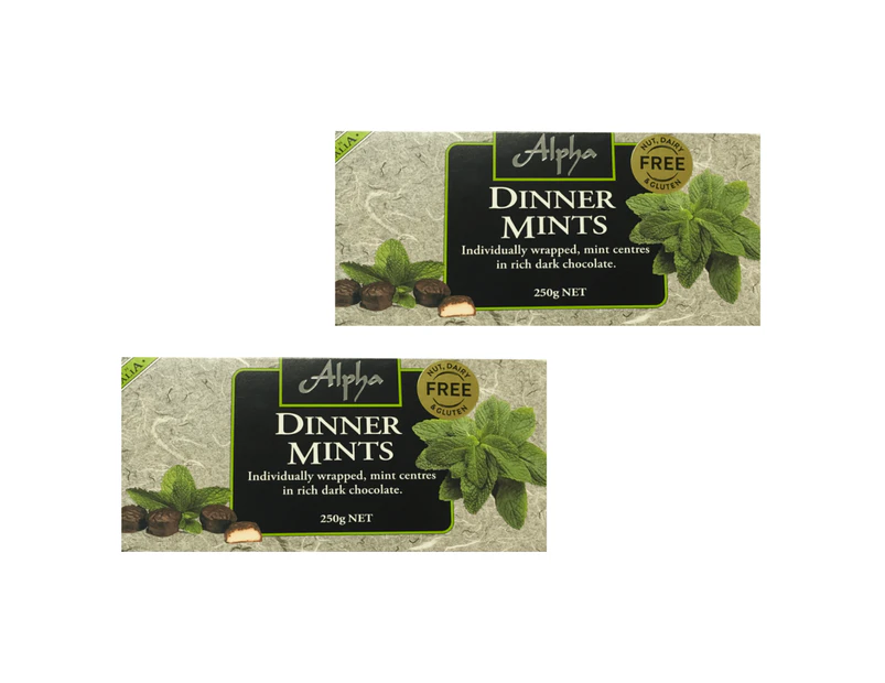 Alpha Chocolate Dinner Mints Gift Box 250g x 2