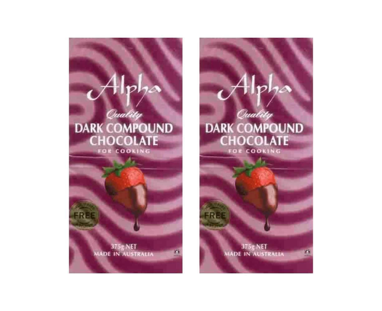 Alpha Dark Compound Cooking Chocolate 375g x 2