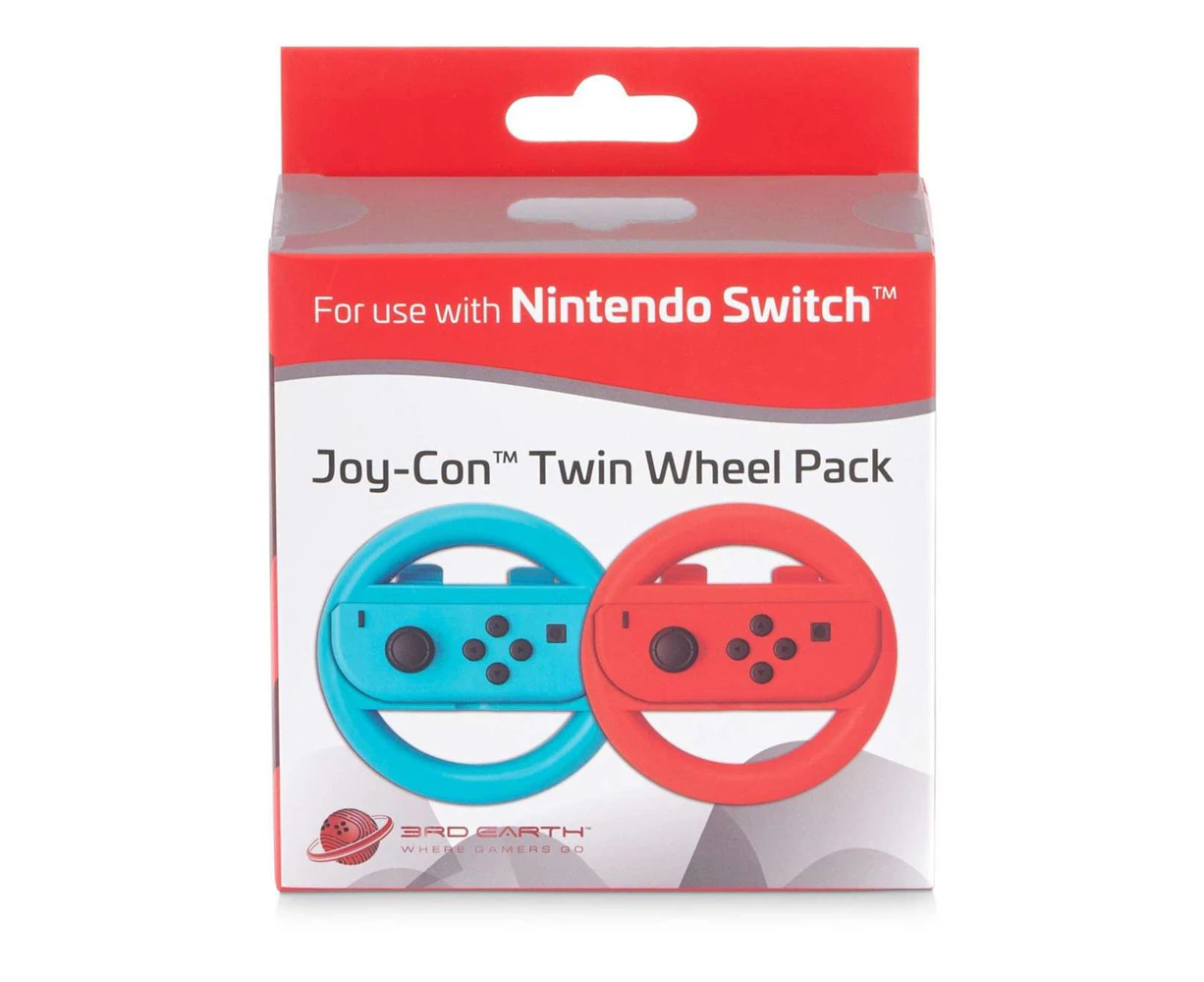 3rd Earth Joy-Con Twin Wheel Skin/Cover Pack For Nintendo Switch Red & Blue