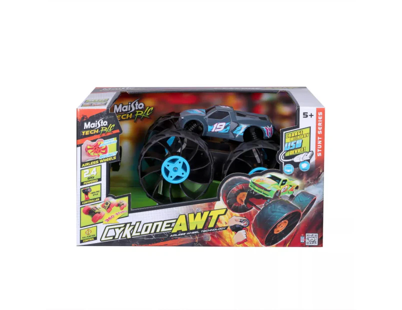 Maisto Tech RC Car 2.4 GHz Cyklone AWT Airless Wheels w/USB Charger 5y+ Assorted