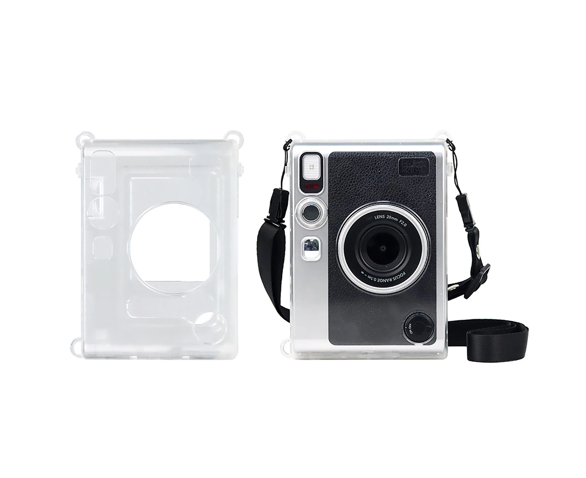 Camera Bag Anti-scratch Waterproof Portable Mini Digital Camera Crystal PC Protective Bag for Instax Mini EVO-Transparent