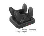 Portable Gamepad Wireless Charger with Dual Ports for Xbox Series X/S Controller-Black