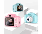 Bluebird X2 Mini Cartoon Rechargeable 2inch Screen Camera Video Recorder Kids Toy Gift-Blue