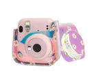 Translucent Flower Printed Camera Protective Bag for Fuji Film Instax Mini 11-Magic Color