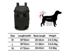 Black Mesh Size M Backpack - Legs In Front - Pet Carrier For Large, Medium And Small Dogs, Suitable For Walking Walks And Motorbike Rides.