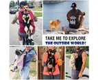 Pet Carrier Backpack, Adjustable Pet Front Cat Dog Carrier Backpack Travel Bag, Legs Out, Easy-Fit for Traveling Hiking Camping (M)