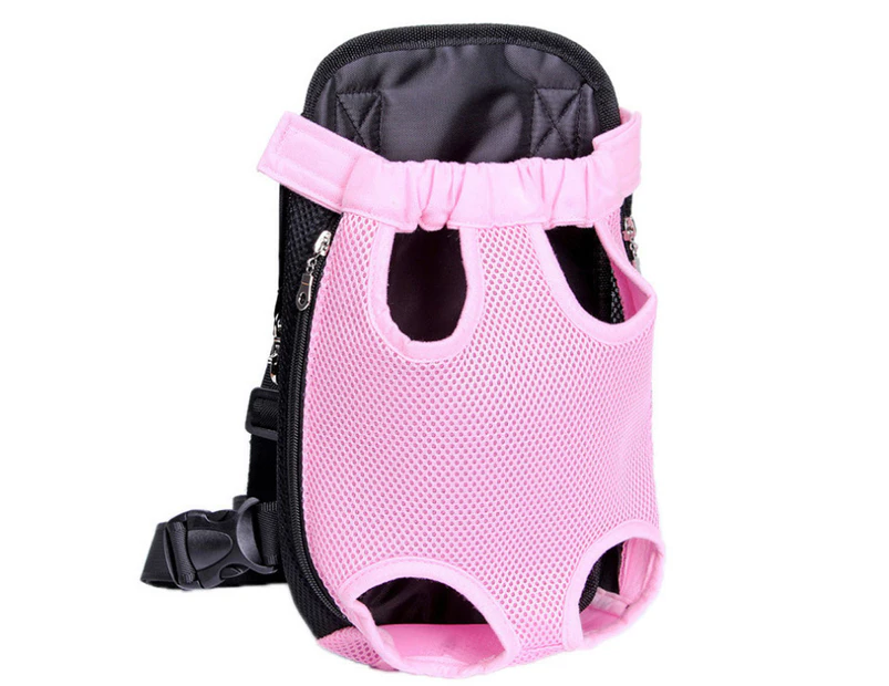 Pet Carrier Backpack, Adjustable Pet Front Cat Dog Carrier Backpack Travel Bag, Legs Out, Easy-Fit for Traveling Hiking Camping (L)