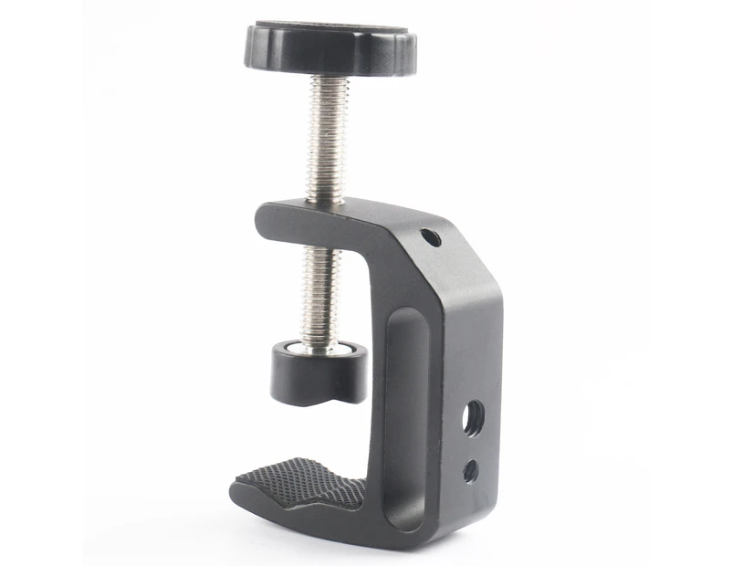 Bluebird Universal C-Clamp with 1/4 3/8 Screw Hole Bracket Camera Tripod Accessories-Black