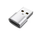 Bluebird Type-C OTG Adapter Connector Fast Charging Aluminum Alloy USB to Type-C Converter for Laptop PC Computer-Silver