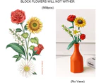 Flowers Bouquet Sets Mini Artificial Flowers Building Blocks for Gifts, DIY Bouquet Building Bricks - Sunflowers