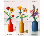 Flowers Bouquet Sets Mini Artificial Flowers Building Blocks for Gifts, DIY Bouquet Building Bricks - Sunflowers