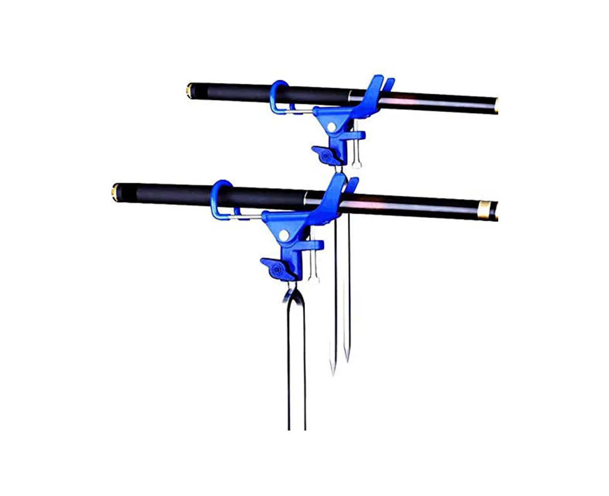 2 Pack-Rod Pole Holders for Bank Fishing，Fishing Rod Holder Ground，360 Degree Adjustable，Folding Catfishing Equipment