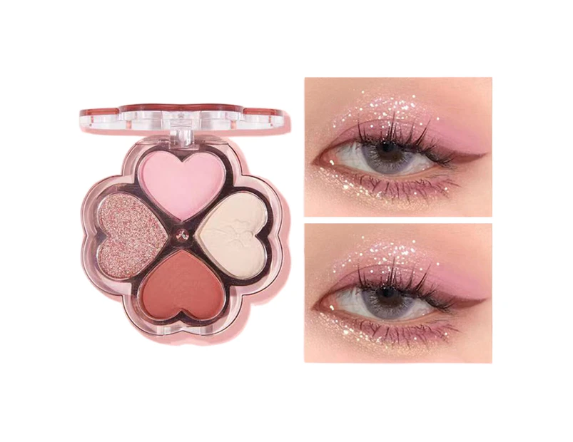 Nirvana 6g Eyeshadow Palette Blend Easily Non-flying Powder Easily-shading Beginners Lucky Clover Eyeshadow Palette for Woman- A