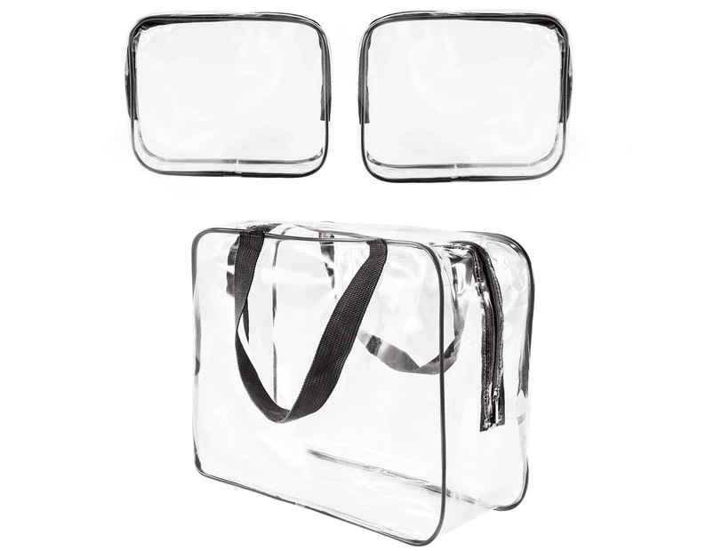 3 in 1 Waterproof Toiletry Travel Bag Clear PVC Travel Bag,3pcs