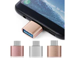 Bluebird Portable Type-C Male to Female OTG Converter Adapter for Android Smartphones-Rose Gold