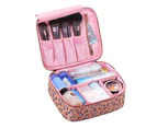 Travel Makeup Bag Large Cosmetic Bag Makeup Bag Organizer For Women And Girls (Flamingo)