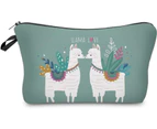 Water Resistant Cute Small Makeup Bag, Nice Printing Cosmetic Bags Travelling Case (Llama Gifts )