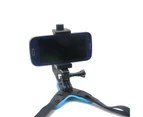 Bluebird Motorcycle Helmet Chin Mount Holder Detachable Bracket Protective Stand with Fixing Strap for Sports Camera Mobile Phone-Blue