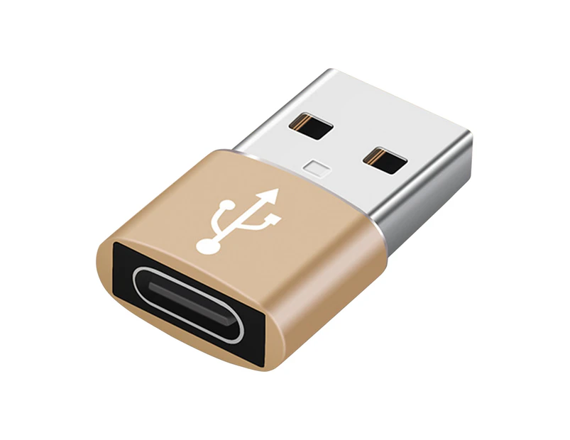 Bluebird OTG Adapter Mini High Speed Portable USB to Type-C Charging Data Converter for Mobile Phone-Golden
