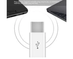 Bluebird Micro USB Female to Type-C Male OTG Adapter Phone Charge Data Transfer Converter-White