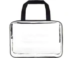 2Pcs Large Transparent Cosmetic Makeup Organizer Bag, Clear Plastic Tote Bags, Small Transparent Waterproof