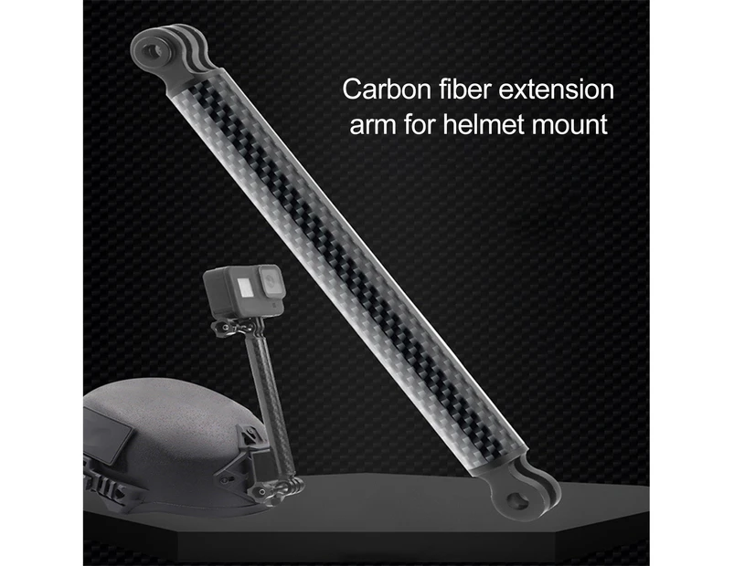 Bluebird Lightweight Carbon Fiber Rod Helmet Extension Arm Selfie Hand Grip Tripod Adapter for GOPRO9/8/7/6/5/4/3/MAX-Black