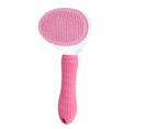 Brush for Cat Dog,Shedding Brush with Self-Clean Eject Button,Cat Grooming Brush,Pet Massage Brush, Deshedding Tool-Pink - Pink