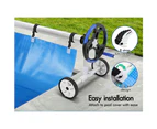 ALFORDSON Pool Cover Roller 6m Adjustable Solar Blanket Reel Swimming Blue