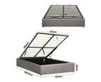 Oikiture Bed Frame Double Size Gas Lift Bed Base With Storage