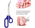 2 Pieces Of Nail Scissors With Long Handle For The Elderly, Cuticle Scissors, Nail Scissors, Stainless Steel Scissors.