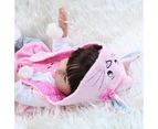 48CM popular very soft flexible full body silicone bebe doll reborn baby girl in pink rabbit dress sweet face cuddly baby