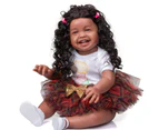 NPK 68CM Reborn Toddler Princess Girl Huge Baby Doll Handemade Popular Mila Our Happy Baby Doll High Quality Gift in Black Skin