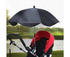 Universal Stroller Umbrella Curved Parasol Awning Diameter 75Cm Uv Protection For Strollers, Pushchairs Accessories—Black