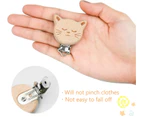 6 Pcs Wooden Pacifier Clip Kit, Cute Pacifier Clips Holder, DIY Pacifier Clip Wooden Pacifier Clip for Boys Girls Baby