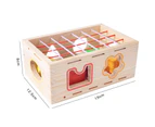 Bestjia 1 Set Building Blocks Creative Colorful Wood Shape Recognition Assembling Toys for Children