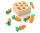 Bestjia Early Education Wooden Block Pulling Carrot Game Kids Children Interactive Toy
