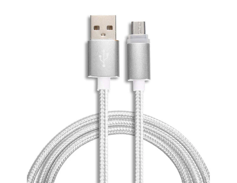 Bluebird 1/2/3M Micro USB Data Sync Fast Charger Charging Cable Cord for Samsung Android-Silver 2 Meter