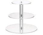 Leiou Transparent Round Acrylic 3/4 Tier Cake Holder Party Cupcake Display Stand Rack- 4 Layer
