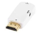 Colorfulstore HD 1080P HDMI-compatible to VGA Converter Adapter with Audio Cable for PC X-box Projector-White