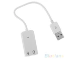 Colorfulstore External USB 2.0 3D Virtual 7.1 Channel Audio Sound Card Adapter for PC Desktop-